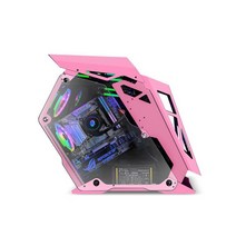 커스텀 컴퓨터 케이스 pc 본체 데스크탑 빅 미들 타워, 공식 표준, 핑크 미들타워