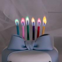 무지개초 도깨비초 생일초 파티 케이크 무지개 특이한 이쁜 초