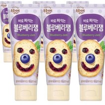 복음자리 바로 짜먹는 블루베리 잼 100g 과일 청 퓨레 토스트 소스 홈카페 라떼 만들기, 6개