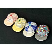 [뽀찌버디나비] 큐빅 모자 볼마크 4종 골프선물세트 캐디용품 골프악세사리, 블루