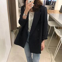 순이들 여성 봄 가을 기본 미디 자켓