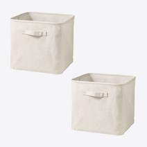무인양품 MUJI 소프트 박스 L 4550344831618, 2개, 에크루