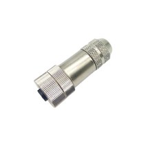 커넥터M12 항공 센서 커넥터 금속 플러그 헤드 이더넷 EtherCat Profinet Shield IP67 금도금 4 5 8 핀 A/B, 02 B-Coding_01 4P_01 Male