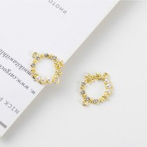 진주 원형 큐빅 양고리 팬던트 아트 악세사리 공예 만들기 재료 키링 파츠