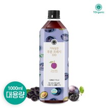 투오가닉 푸룬주스 식이섬유 푸룬건자두100% 딥워터 농축 원액 1000ml (1+1), 1병+1병