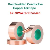 얼굴테이프 15 ~ 60mm * 25M/50M 양면 전도 구리 호일 테이프 마스크 전자기 차폐, 02 25 메터, 08 50mm