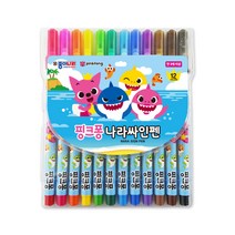 종이나라 핑크퐁 싸인펜 12색, 3개