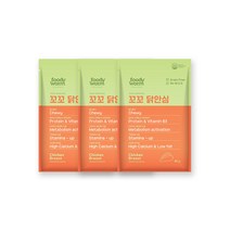 [푸디웜] 저알러지 기능성 애견간식, 1개, 꼬꼬닭안심 3ea