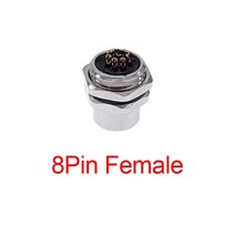 M1216 3 4 5 8 핀 센서 커넥터 장착 구멍 16mm 플랜지 소켓 패널 후면 나사 식 커플 링, 08 Female 8pin