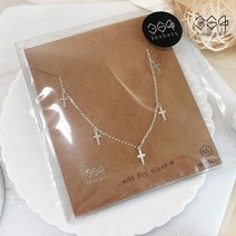 364days 925실버 십자가 장식 목걸이 남녀공용 레어어드 초커목걸이 은목걸이 기독교 선물 미니십자가 교회목걸이 사이즈 선택가능