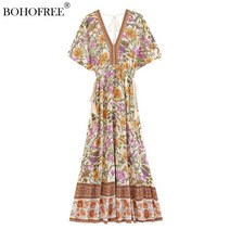 히피룩 보헤미안스타일 빈티지 시크 summer beach dress v 뉴히피룩 원피스