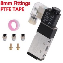 공압 전기 솔레노이드 밸브 5 방향 2 위치 제어 공기 가스 자기 4V21008 12V 24V 220V 코일 볼트, CHINA, 4V210-08 w PC8-02, AC220V