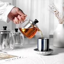 티포트 티세트 차주전자 홍차 유리 티메이커 티머그 다기, 티머그430ml