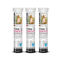 잔티바 프리미엄 비타민C+아연 물에 타먹는 녹여먹는 발포형 제품 오렌지향 4 500mg x 20정 (6통) 독일산