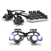 UC-CP257 LED돋보기 헤드형 정밀 작업용 확대경 노안 조명 루페 독서용 부품 수리 현미경 노인 루빼