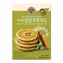 CJ 수제호떡 대표간식 쫄깃함 녹차맛 찹쌀호떡믹스 400 g 아이간식, 5개