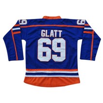 아이스하키장비 더그 두꺼운 저지 #69 Glatt 핼리팩스 하이랜더스 하키 영화 스포츠 스웨터 블루 S-3XL, 01 Blue_02 M