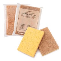 젠스토리 ZEROWAST 천연 호두껍질 양면수세미(1개) 펄프수세미, 상표포장1P