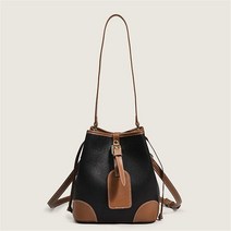 크로와상백 2023 정품 가죽 트렌디 디자이너 여성용 버킷 백 진짜 드로스트링 숄더 백 지갑 핸드백