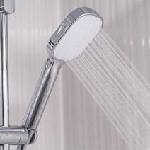 사각 화이트 절수형 미세분사 샤워기 헤드 교체 수전 화장실 강력 욕조