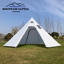 캠핑 굴뚝 구멍을 가진 큰 피라미드 천막 4-5 사람 Ultralight 옥외 야영 Teepee 반대로 바람 배낭 텐트 Aw, 01 Outer tent Color 01