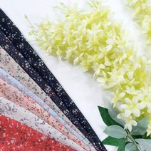 나염 폴리원단 꽃무늬 패턴 원피스 원단 의류원단 소품만들기 패브릭원단 홈패브릭 7종, 요루, 베이지