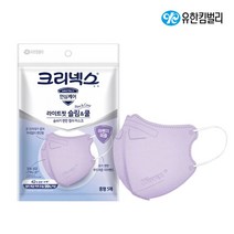 크리넥스 라이트핏 쿨마스크 소형 중형 대형 특대형 퍼플 핑크 블루 화이트 비말차단 KFAD 50매 + 크리넥스 마스크 1매 새부리형 유한킴벌리 귀편한 운동 여름 마스크, 퍼플 중형 50매+크리넥스 마스크1매