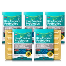 킹 프리미엄 프로바이오틱스 5박스 (500mg x 60캡슐 5개), 단품, 단품