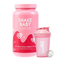 쉐이크베이비 단백질 다이어트 식사대용쉐이크 1입+보틀세트, 쉐이크베이비 딸기맛 1개 (750g)+퍼플보틀1개