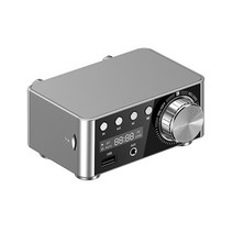 앰프 오디오 Infineon MA12070 블루투스 5.0 디지털 파워 50W 클래스 D B AUX TF 홈 시어터 HiFi 스테레오 미니, 03 silver, 03 silver