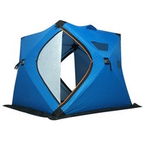 프리미엄 돔텐트 큐브텐트 면텐트 동계 빠른 열기 겨울 얼음 낚시 텐트 큰 공간 두꺼운 따뜻한 면화 방풍, 03 Blue