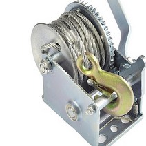 와이어 윈치 수동 핸드 윈치 800lbs 교체 부품 로프 실용적인 수리 피팅 캠핑카용 케이블 트레일러 사용이, 한개옵션0