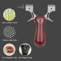 서바이벌 페인트볼 새로운 전문 사냥 Slingshot 로즈 우드 황동 패치 티타늄 합금, Brown set 2