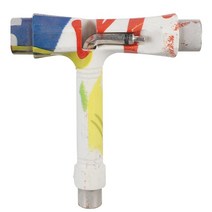 휴대용 스케이트 보드가방 도구 스케이트 보드 t 렌치 도구 휴대용 모든 longboard 키트 베어링 헤드 트럭 롤러 multitool 유형 키 멀티 스크루 드라이버 수리, 낙서 패턴