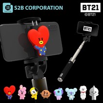 BT21 피규어 블루투스 셀카봉, 쿠키