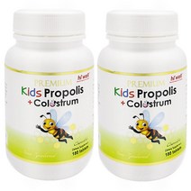 하이웰 키즈 프로폴리스 초유 츄어블 180탭 2팩 HI WELL Premium Kids Propolis Colostrum Chewable