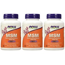 Now Foods MSM Methylsulfonylmethane MSM 메틸설포닐메탄 1000mg 120정 3개