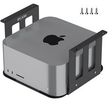 IFCASE Mac Studio M1 Max용 알루미늄 언더 데스크 마운트 울트라 긁힘 방지 패드 포함 (블랙), Black