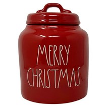 RAE DUNN 메리 크리스마스 캐니스터 레드 화이트 LL