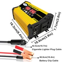 자동차 인버터 캠핑 4000W 키트 인버터 12v 전압 변환기 LED 디지털 자동차 USB 어댑터, 02 A 12 V 110v