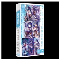 4종세트 쿠로미 시나모롤 메이멜로디 스폰지밥 호두 라이덴 애니굿즈 로모카드 30장 엽서30장 스티커 340장 팬카드1장 4종세트, 원신 라이덴-02, 카드30장 엽서30장 스티커340장 팬카드1장 4종세트