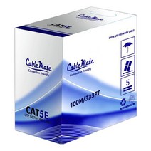 CableMate 케이블메이트 CAT 5E UTP 랜케이블 100M 1롤 박스 그레이