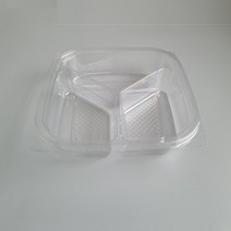 3칸 일회용 도시락용기 검정 TY-150-3 50개, TY-150 3칸 투명 50개