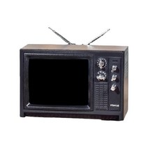 GHSHOP 미니어처 인형 집 TV 모델 생활 장면 풍경 침실 가구 거실 1/12 장식, ABS, 회색