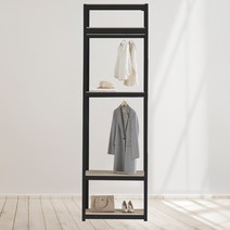 시스템행거 옷행거 조립식 5단 (2봉) 1200 x 500 x 1500, 화이트