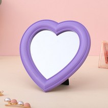 인테리어소품 벽 책상 하트모양 감성 거울 소 퍼플