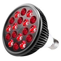 Aumtrly 레드 라이트 테라피 전구 신체 얼굴 사용을 위한 18개의 LED 660nm 850nm 근적외선 램프 적합 E26 소켓 전구만 해당, Red Light Therapy Bulb