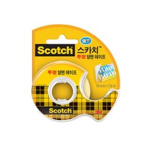 스카치 237 투명 양면 테이프 18mm x 7.6m, 단품