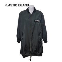 플라스틱 아일랜드 기본로고 데일리 롱 바람막이 55