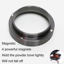 에스프레소 핸드 탬퍼 조절 2in1 3 앵글 플랫 커피 분배기핏 51mm 53mm 58mm, Black Ring